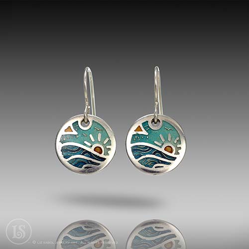 Sunrise Earrings, 960 Sterling Silver