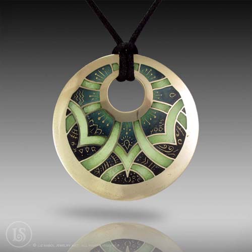 Dreamweaver Large Pendant, Bronze