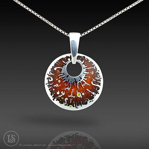 Andromida Strain Pendant, 960 Sterling Silver