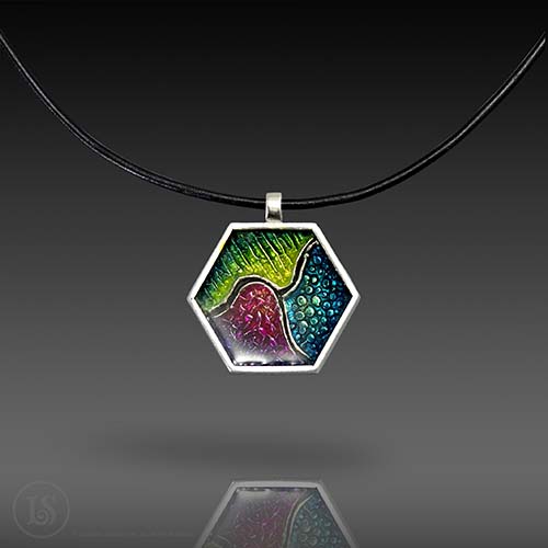 Three Rivers Pendant, 960 sterling silver