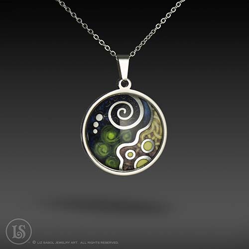 Jupiter VIII Pendant, Glass, Stainless Steel